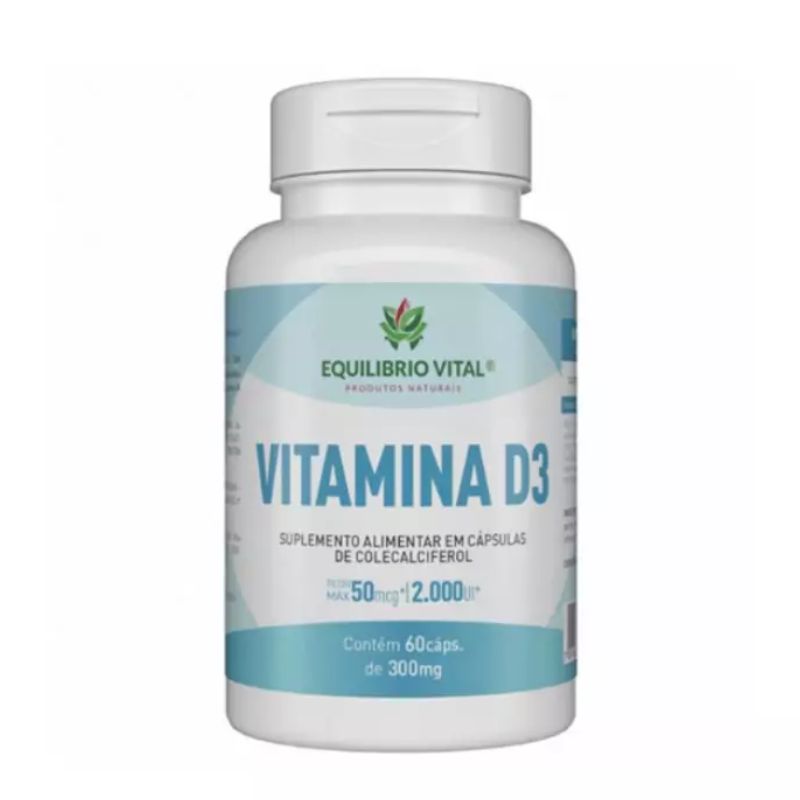 Vitamina D3 60 Cápsulas 300mg Equilibrio Vital